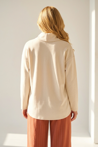 RELAXED OPEN FRONT KNIT CARDIGAN SWEATER