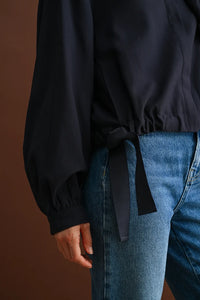 HIDDEN PLACKET SIDE-TIE JACKET