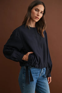 HIDDEN PLACKET SIDE-TIE JACKET