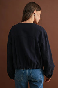 HIDDEN PLACKET SIDE-TIE JACKET