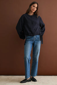 HIDDEN PLACKET SIDE-TIE JACKET