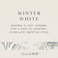ILLUME WINTER WHITE BALTIC GLASS CANDLE 13oz