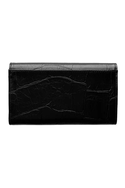 FAUX CROC MARNIE MINI TRI FOLD WALLET