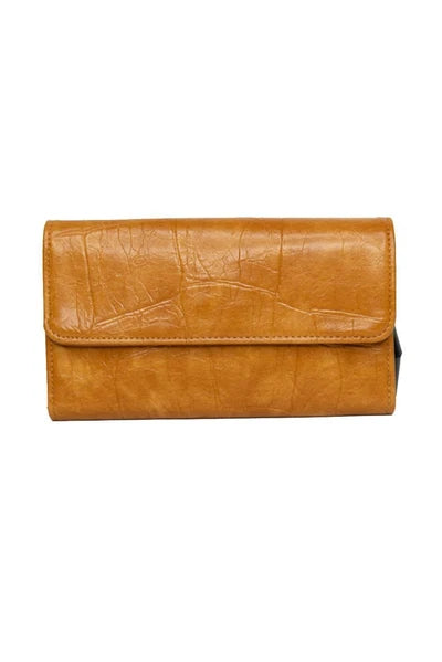 FAUX CROC MARNIE MINI TRI FOLD WALLET