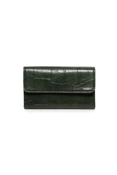 FAUX CROC MARNIE MINI TRI FOLD WALLET