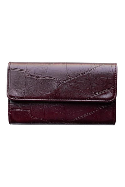 FAUX CROC MARNIE MINI TRI FOLD WALLET