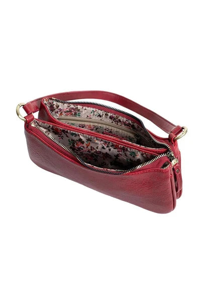 NICOLETTE CURVED TOPZIP SHOULDER CROSSBODY