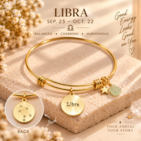 20 KARAT GOLD PLATED ADJUSTABLE ZODIAC BRACELET