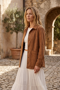 CLASSIC WESTERN SUEDE SHACKET