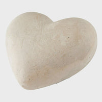LARGE PAPER MACHE HEART NATURAL