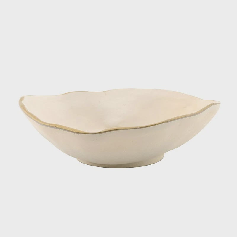 GOLD RIM ALUMINUM BOWL