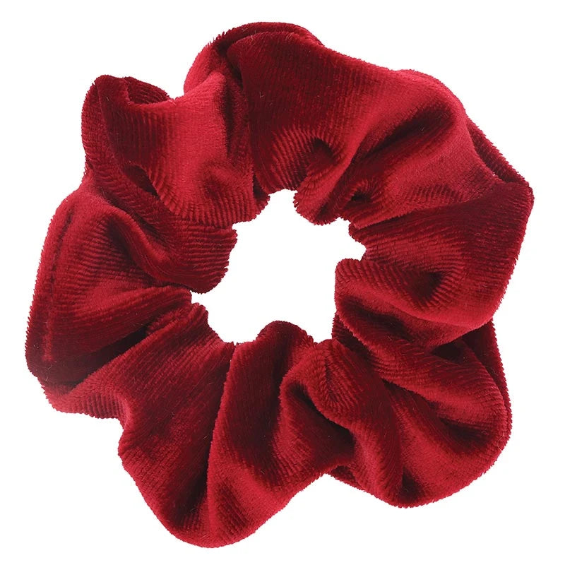 LARGE VELVET SCRUNCHIE - RED