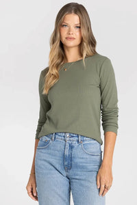 THREAD & SUPPLY JESS CREW NECKLINE RELAXED BASIC TOP