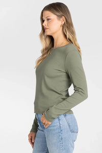 THREAD & SUPPLY JESS CREW NECKLINE RELAXED BASIC TOP
