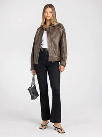 THREAD & SUPPLY SLOAN OVERSIZED VEGAN LEATHER JACKET