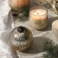 ILLUME WINTER WHITE BALTIC GLASS CANDLE 13oz