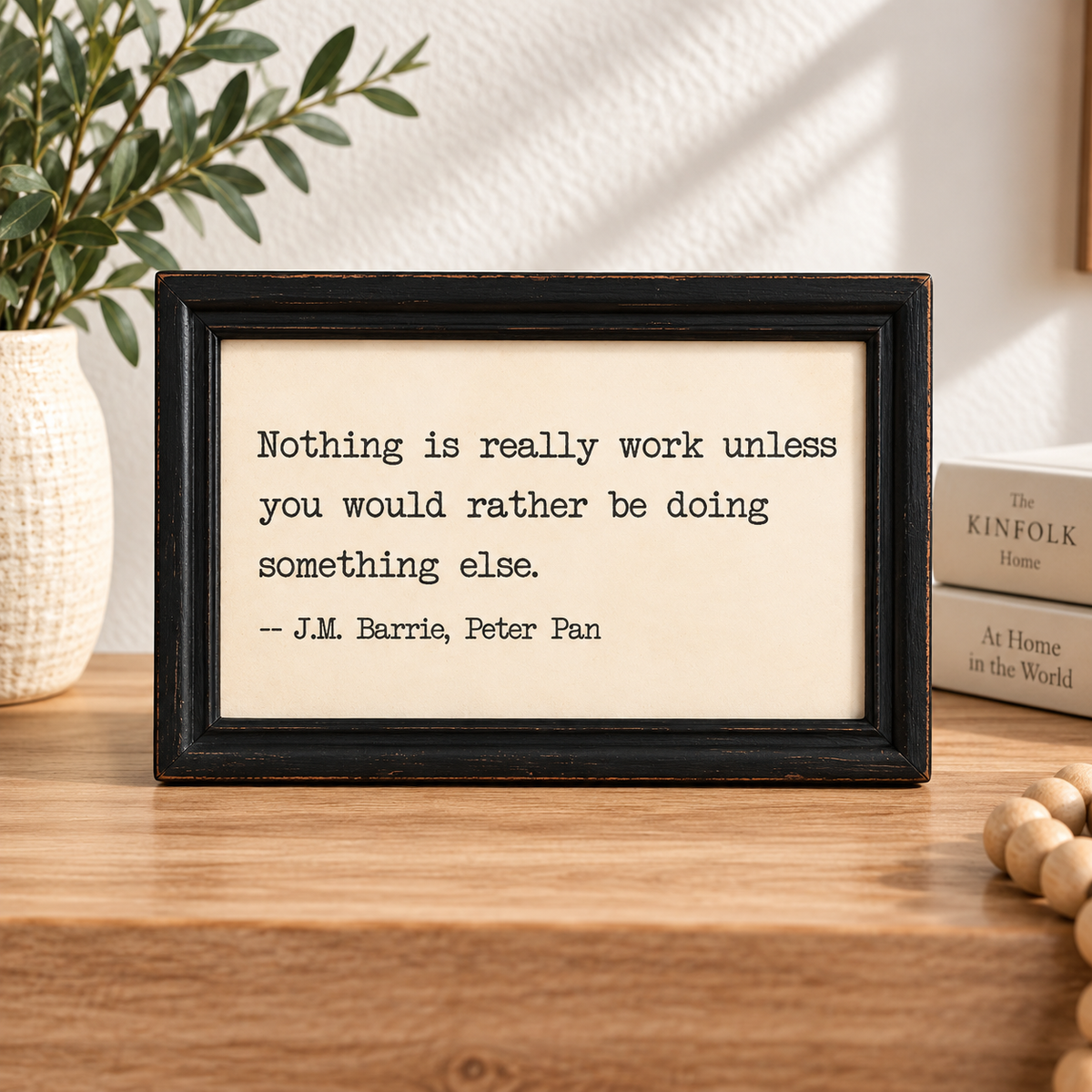 WOOD FRAMED WALL QUOTES DECOR