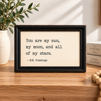 WOOD FRAMED WALL QUOTES DECOR