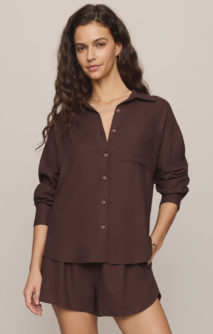 ALFIE LINEN BUTTON UP SHIRT