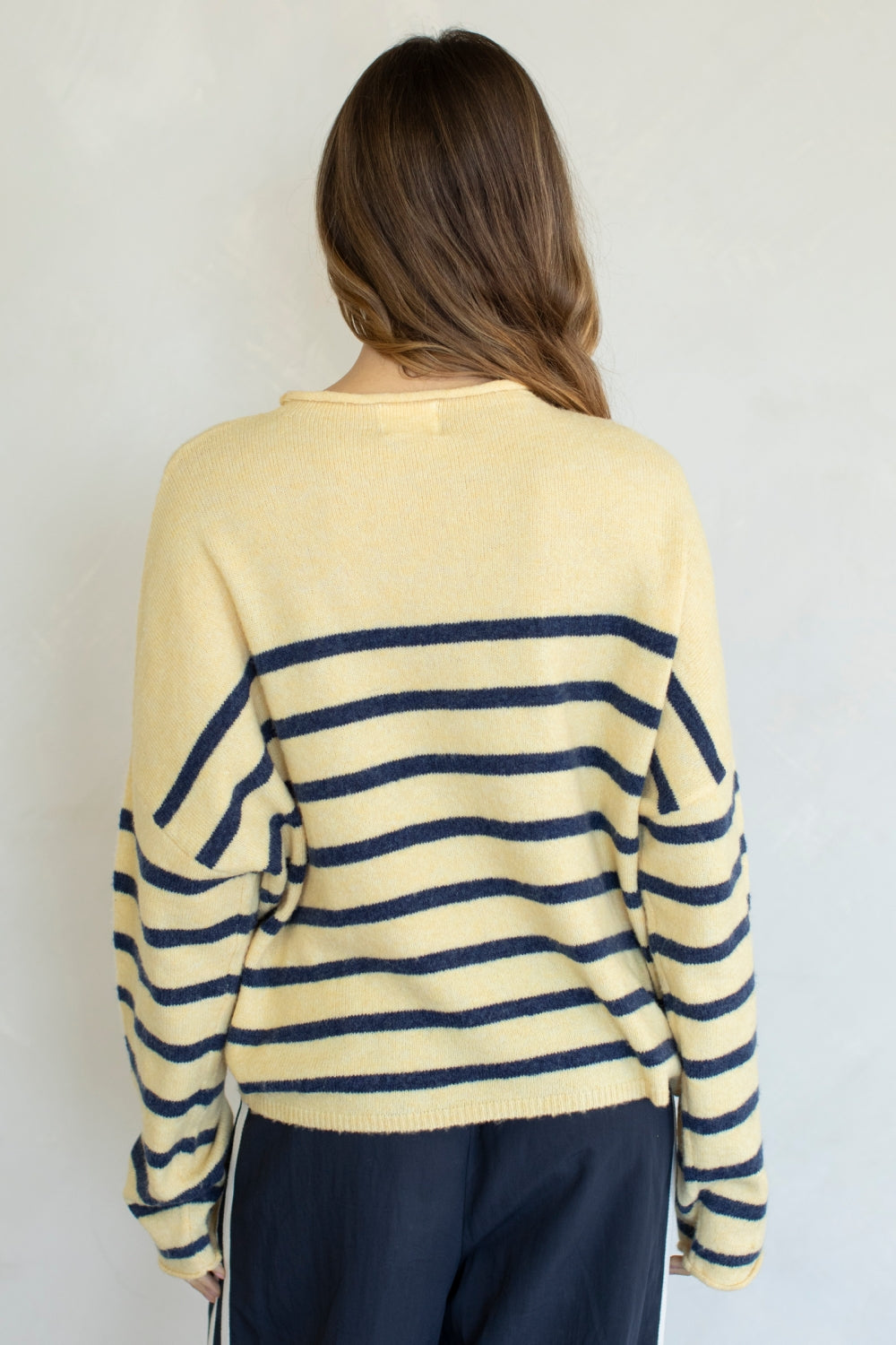 QUARTER STRIPE PIPER PULLOVER SWEATER