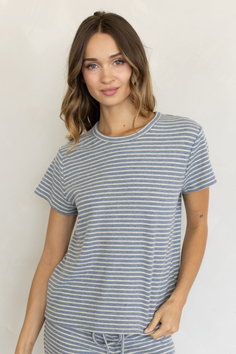 OAKLYN RELAXED BRUSH STRIPE TEE