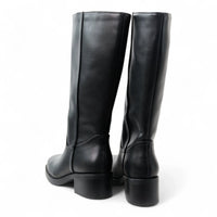 BELVIN WOMEN'S SQUARE TOE KNEE HIGH BLOCK HEEL BOOTS