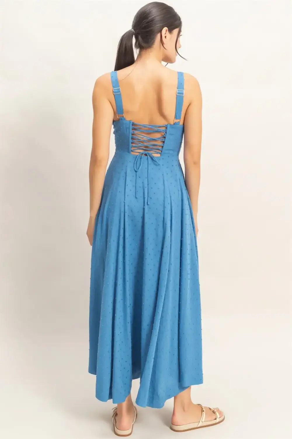 The dress that does it all: our boned tie back maxi dress