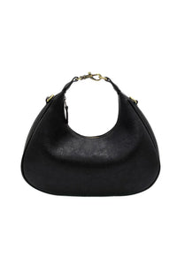 Black leather hobo bag with gold hardware, farmers market scarf convertible crossbody for versatile use