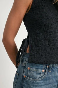 Crimson texture sides tie top, women’s boho chic clothing