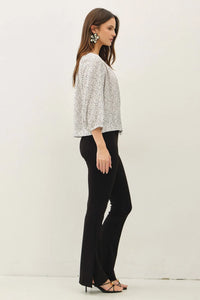 DITSY BUTTON UP PEASANT TOP