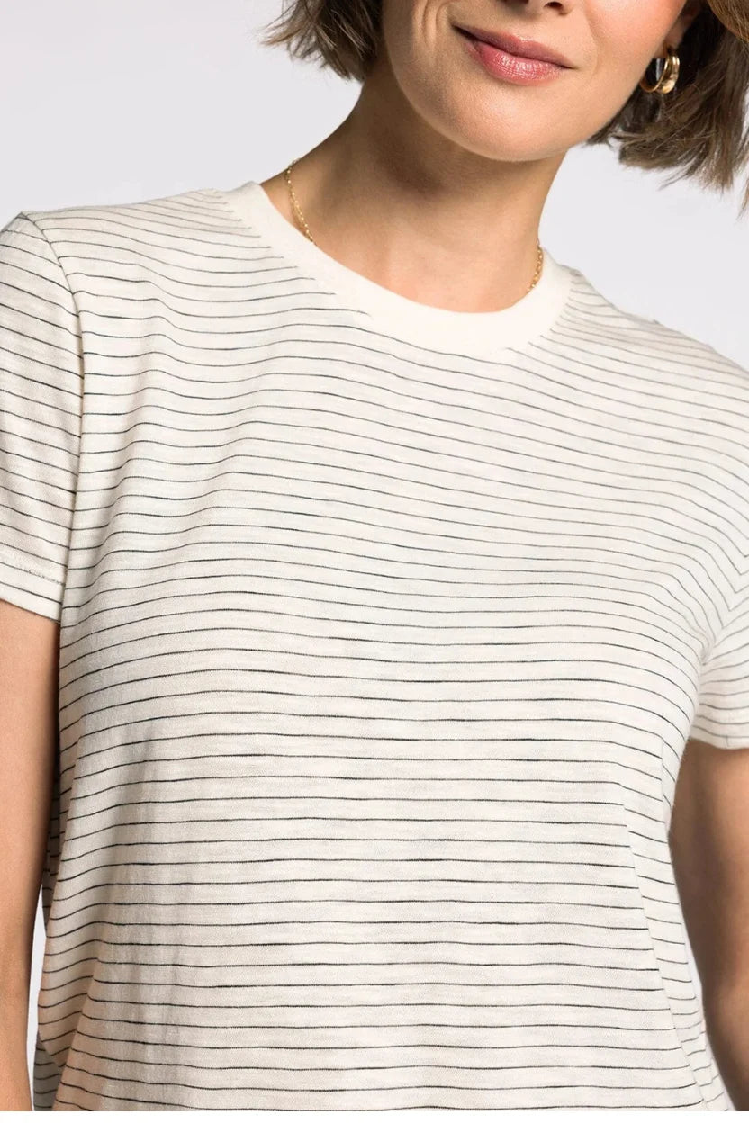 Thread & Supply Sarah Tee: soft off-white short-sleeve striped t-shirt
