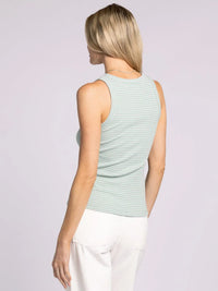 Striped ribbed tank top from the Edlin Basic Tank collection, perfect for casual wear
