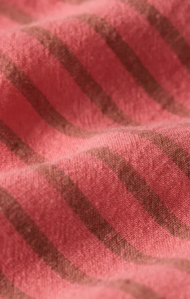 THE PERFECT STRIPED LINEN BUTTON UP SHIRT