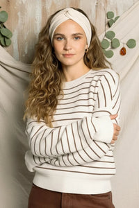 White Thread & Supply Ely Sweater knitted headband with twisted knot