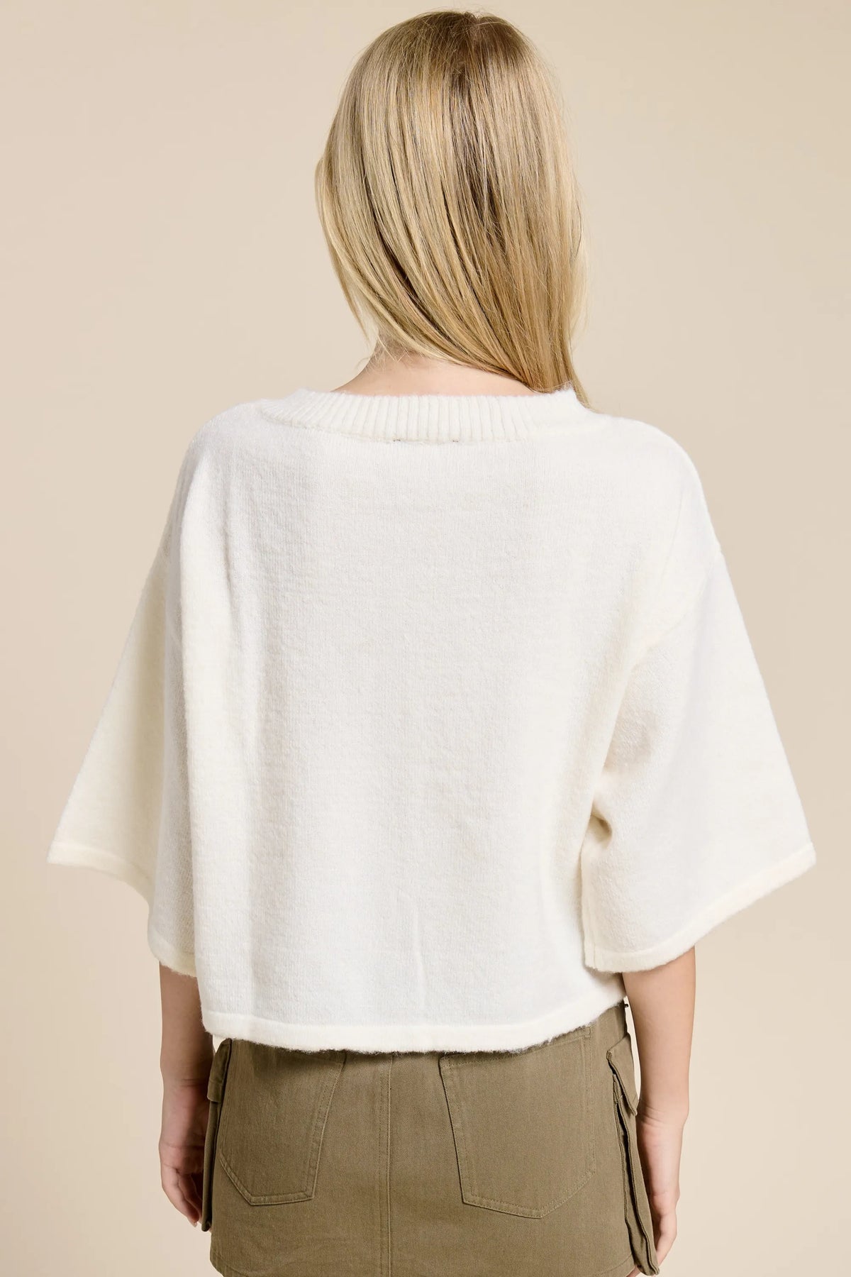 WIDE SLEEVE BUTTON FRONT CARDIGAN