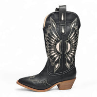 BRITANY CUTOUT POINTED TOE WESTERN COWGIRL BOOTS