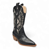 BRITANY CUTOUT POINTED TOE WESTERN COWGIRL BOOTS
