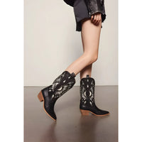 BRITANY CUTOUT POINTED TOE WESTERN COWGIRL BOOTS