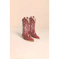 BRITANY CUTOUT POINTED TOE WESTERN COWGIRL BOOTS