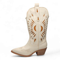 BRITANY CUTOUT POINTED TOE WESTERN COWGIRL BOOTS