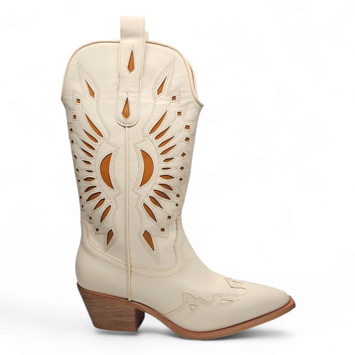 BRITANY CUTOUT POINTED TOE WESTERN COWGIRL BOOTS
