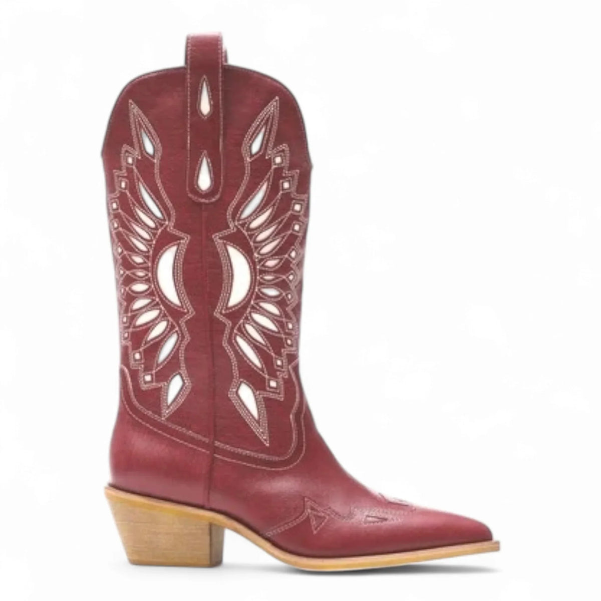 BRITANY CUTOUT POINTED TOE WESTERN COWGIRL BOOTS