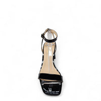CAPTION OPEN TOE ANKLE STRAP BLOCK HEEL SANDALS