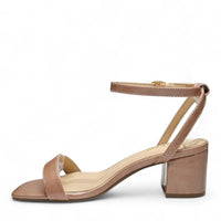 CAPTION OPEN TOE ANKLE STRAP BLOCK HEEL SANDALS