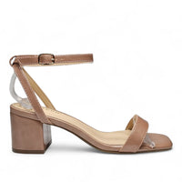 CAPTION OPEN TOE ANKLE STRAP BLOCK HEEL SANDALS