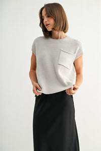 SHORT SLEEVE SWEATER VEST