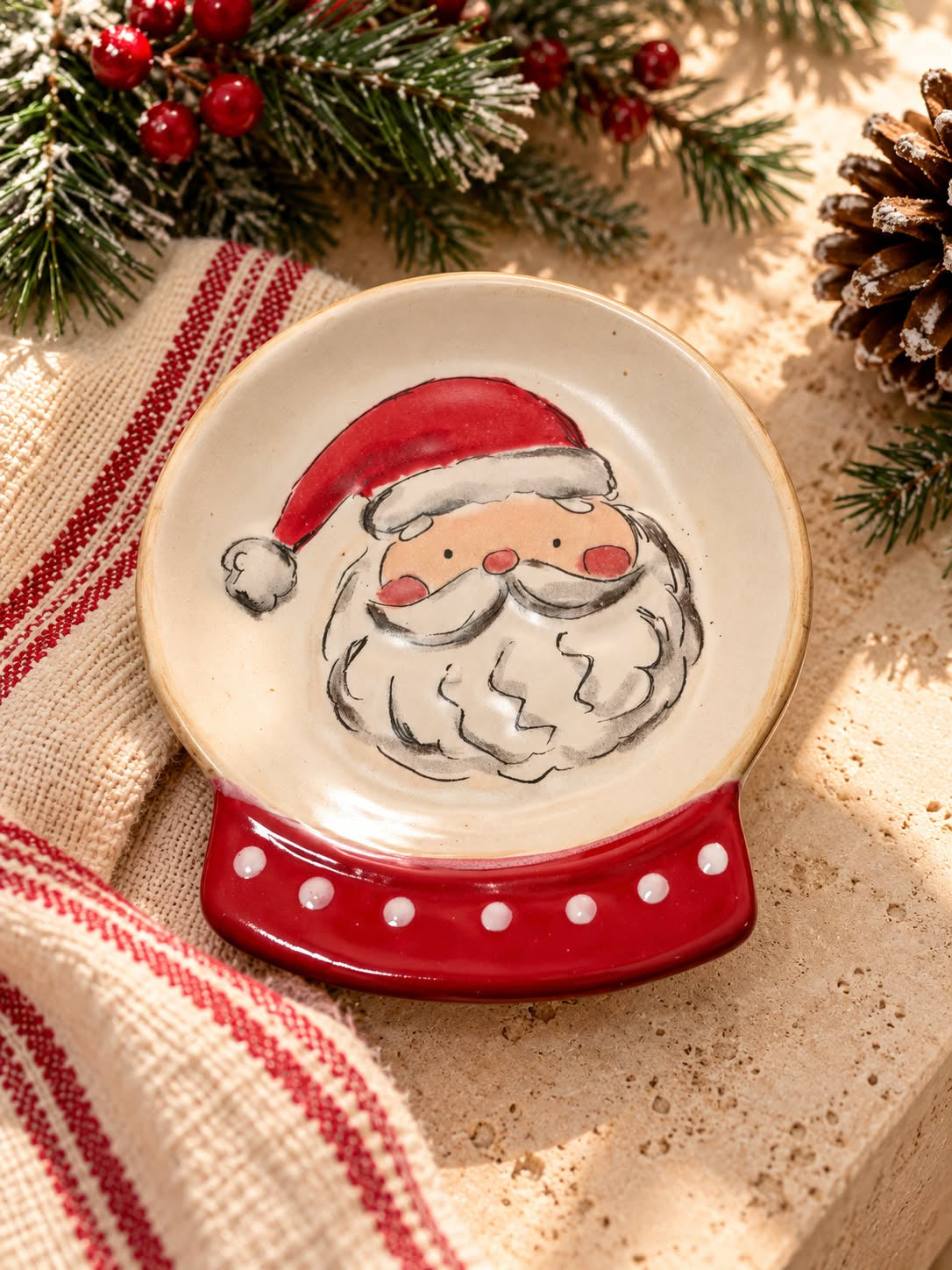 SNOW GLOBE TIDBIT PLATES