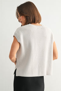 SHORT SLEEVE SWEATER VEST