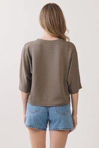 CREW NECK DOLMAN SLEEVE SWEATER