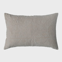 COTTON LUMBAR PILLOW W/ EMBROIDERED PAISLEY PATTERN